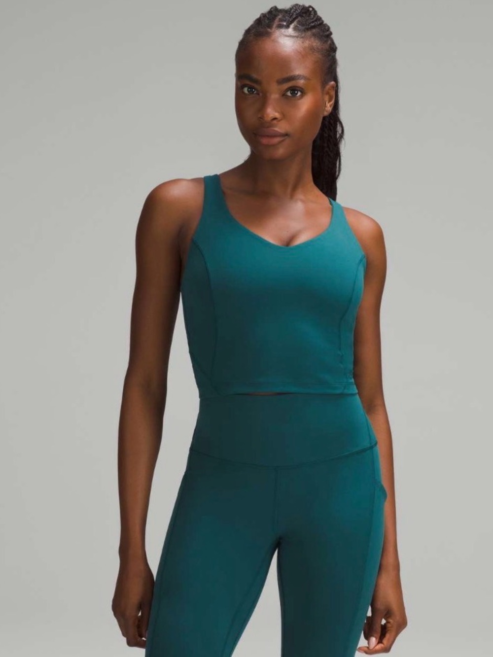 lululemon athletica Align Teal Scoop Neck Crop Tank